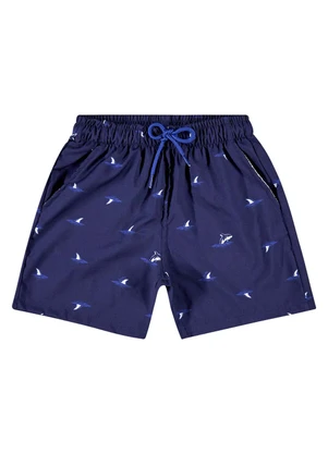 Quimby - Bermuda em Microfibra para Menino Azul - QUIMBY