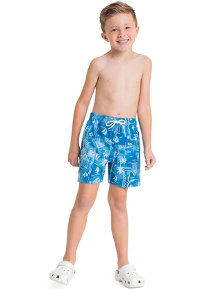 Quimby - Bermuda em Microfibra para Menino Azul - QUIMBY