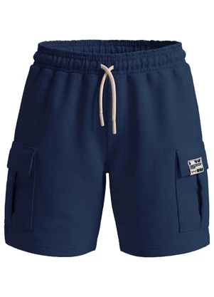 Brandili - Bermuda em Moletinho com Bolsos Azul - BRANDILI