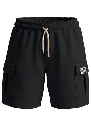 Brandili - Bermuda em Moletinho com Bolsos Preto - BRANDILI