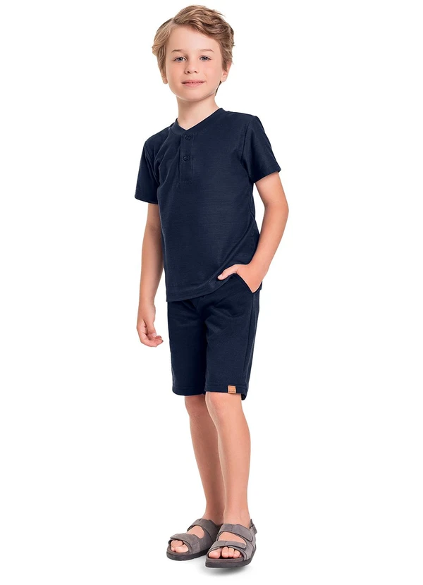 Quimby - Bermuda em Moletom para Menino Azul 2