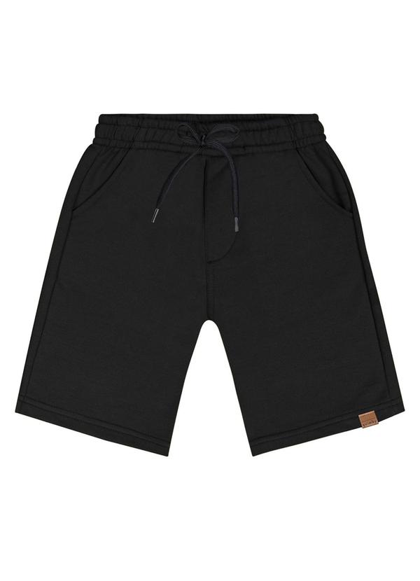 Quimby - Bermuda em Moletom para Menino Preto