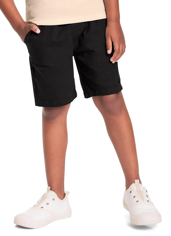 Quimby - Bermuda em Sarja para Menino Cinza