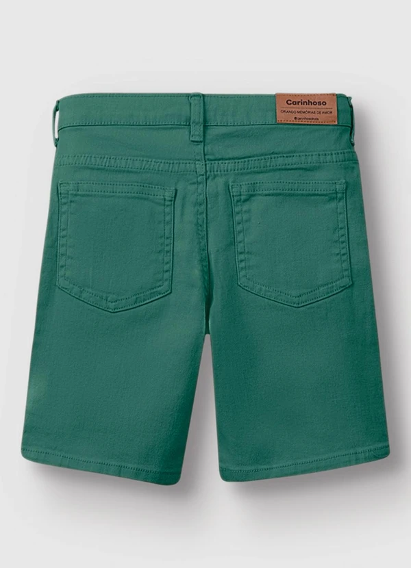 Carinhoso - Bermuda em Sarja Verde  2