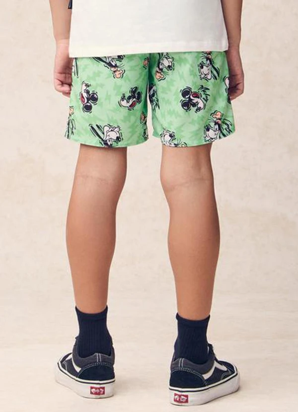 Youccie - Bermuda em Tactel Sport do Mickey Verde 2