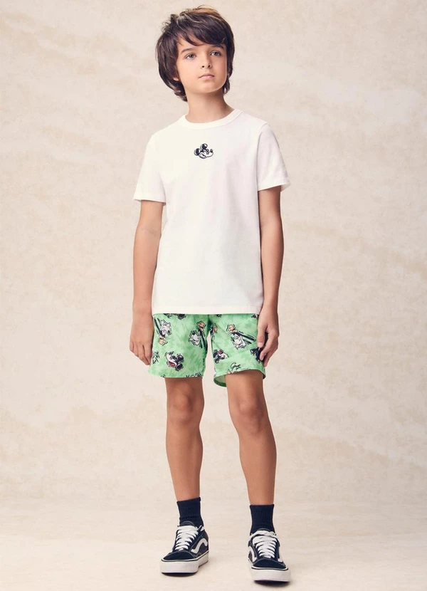 Youccie - Bermuda em Tactel Sport do Mickey Verde 3