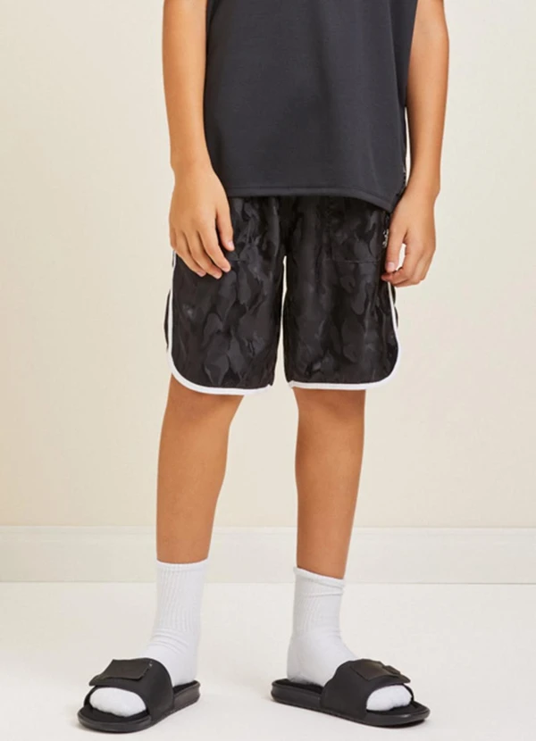 Youccie - Bermuda Esportiva Preta Preto