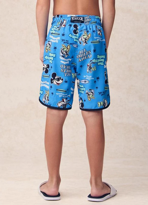 Youccie - Bermuda Estampada de Mickey e Amigos Azul 2