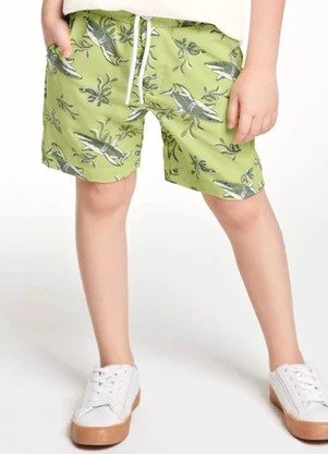Trick Nick - Bermuda Estampada Infantil Masculina Verde - TRICK NICK