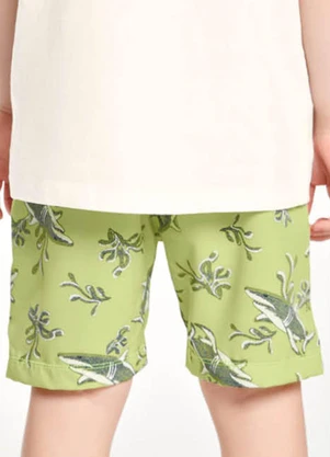 Trick Nick - Bermuda Estampada Infantil Masculina Verde - TRICK NICK