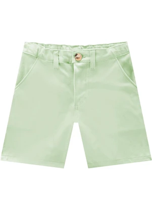 Milon - Bermuda Infanil Menino em Sarja Verde - MILON