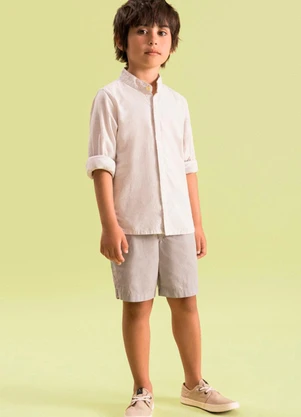 Bugbee - Bermuda Infanitl Leve Cinza Cromio Cinza - BUGBEE