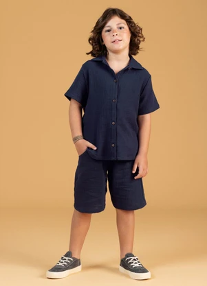 Soft Bonni - Bermuda Infantil Azul - SOFT BONNI