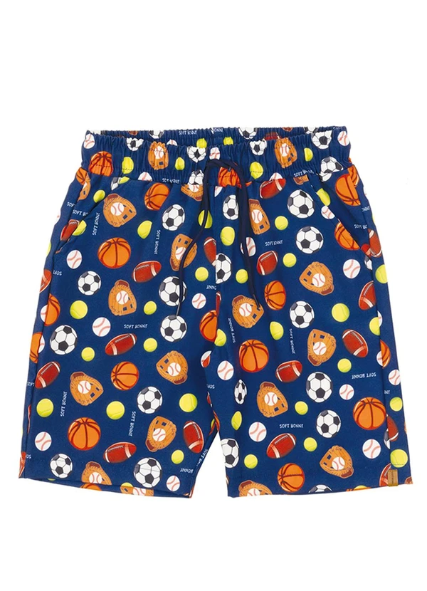 Soft Bonni - Bermuda Infantil Azul 1