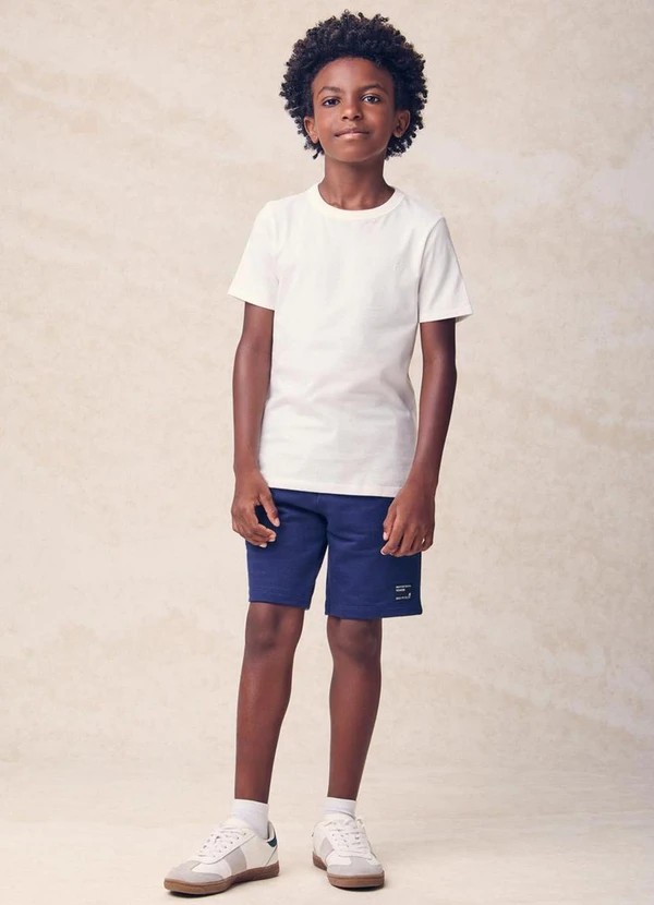 Youccie - Bermuda Infantil Básica de Moletom Marinho 3