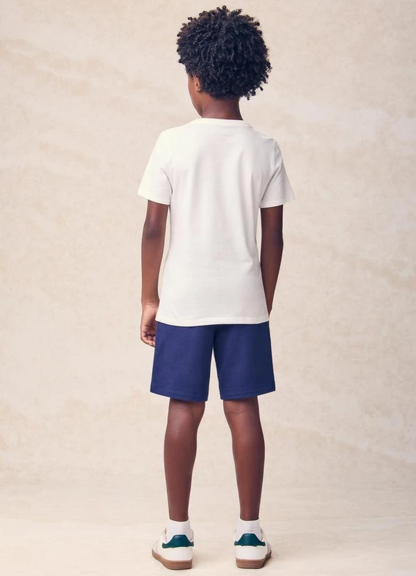 Youccie - Bermuda Infantil Básica de Moletom Marinho 4