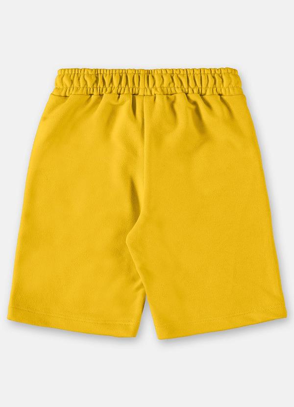 Up Baby - Bermuda Infantil Básica em Moletom Amarelo 2