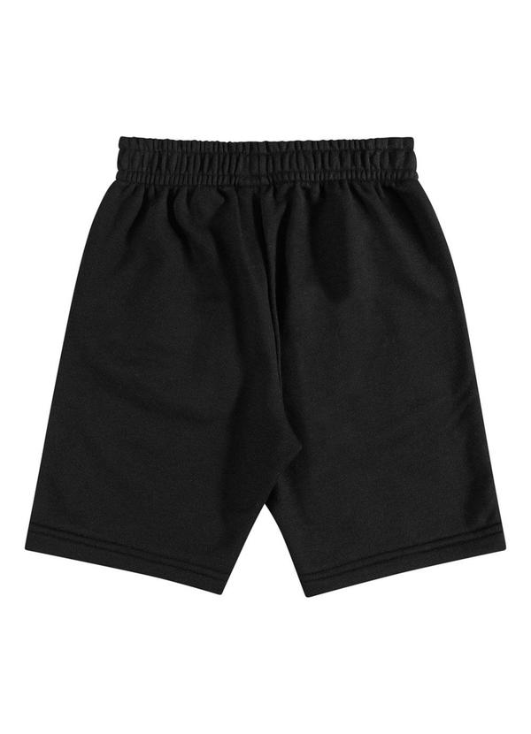 Quimby - Bermuda Infantil Básica em Moletom Preto 2