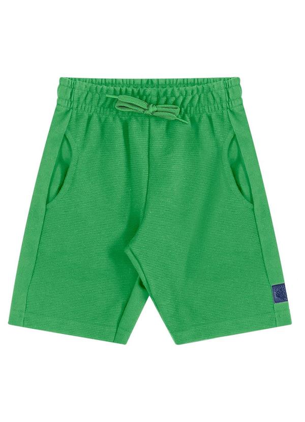 Quimby - Bermuda Infantil Básica em Moletom Verde