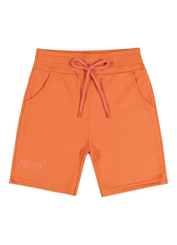 Quimby - Bermuda Infantil Básica Unissex Laranja