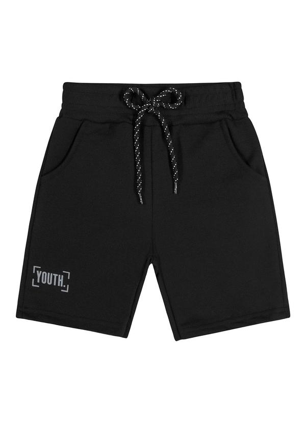 Quimby - Bermuda Infantil Básica Unissex Preto 1