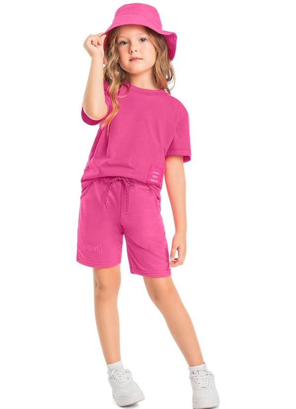 Quimby - Bermuda Infantil Básica Unissex Rosa 2