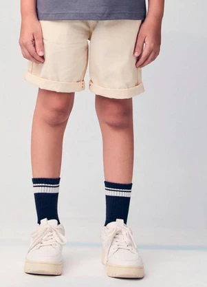 Youccie - Bermuda Infantil com Cadarço Bege - YOUCCIE