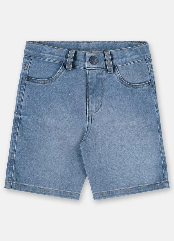 Up Baby - Bermuda Infantil em Jeans e Elastano Azul 4