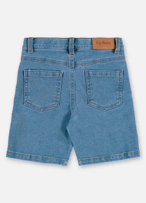 Up Baby - Bermuda Infantil em Jeans e Elastano Azul 5