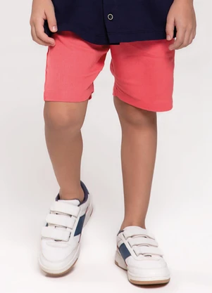 Trick Nick - Bermuda Infantil em Linho Rosa - TRICK NICK