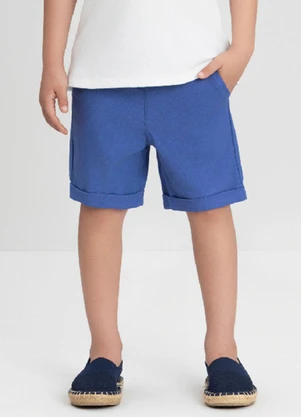 Bermuda Infantil em Linho Up Baby Azul - UP BABY