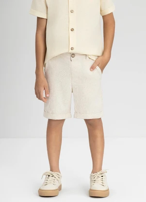 Bermuda Infantil em Linho Up Baby Branco - UP BABY