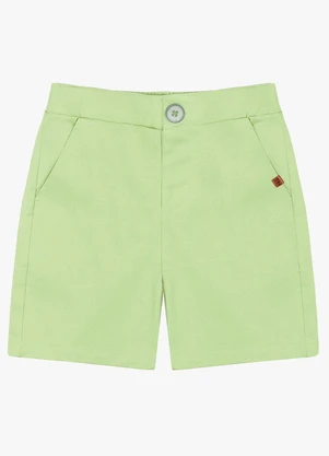 Trick Nick - Bermuda Infantil em Linho Verde - TRICK NICK