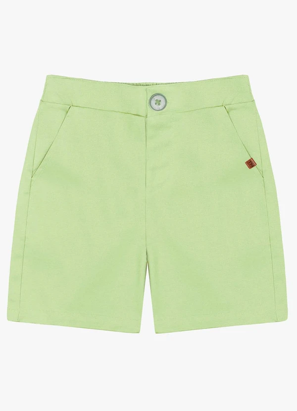 Trick Nick - Bermuda Infantil em Linho Verde