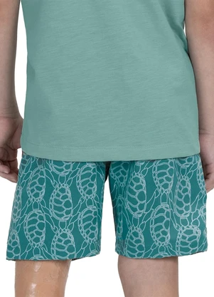 Trick Nick - Bermuda Infantil em Microfibra Azul - TRICK NICK