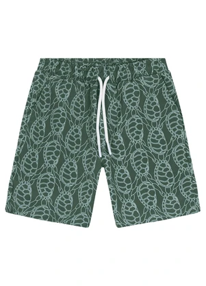 Trick Nick - Bermuda Infantil em Microfibra Verde - TRICK NICK
