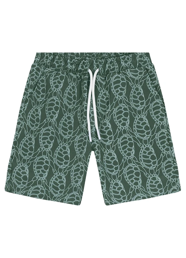 Trick Nick - Bermuda Infantil em Microfibra Verde