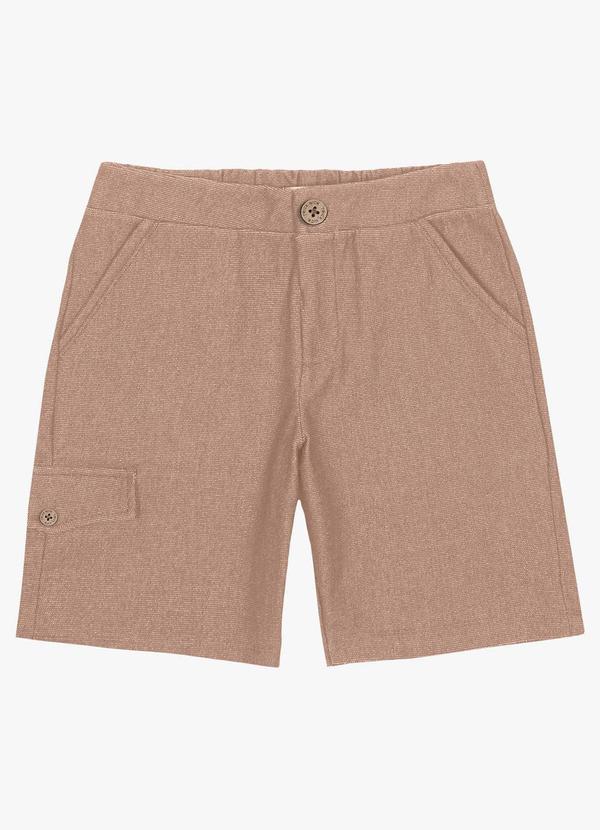 Trick Nick - Bermuda Infantil em Moletinho Marrom