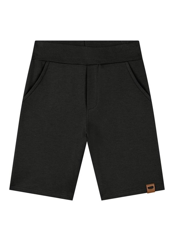 Marlan - Bermuda Infantil em Moletinho Preto 5