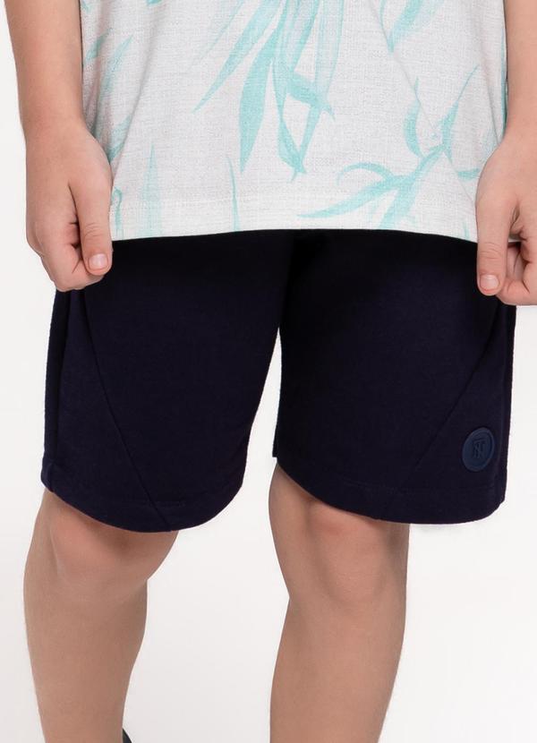 Trick Nick - Bermuda Infantil em Moletom Azul