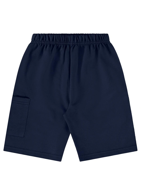 Bee Loop - Bermuda Infantil em Moletom Azul 2