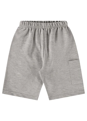 Bee Loop - Bermuda Infantil em Moletom Cinza - BEE LOOP