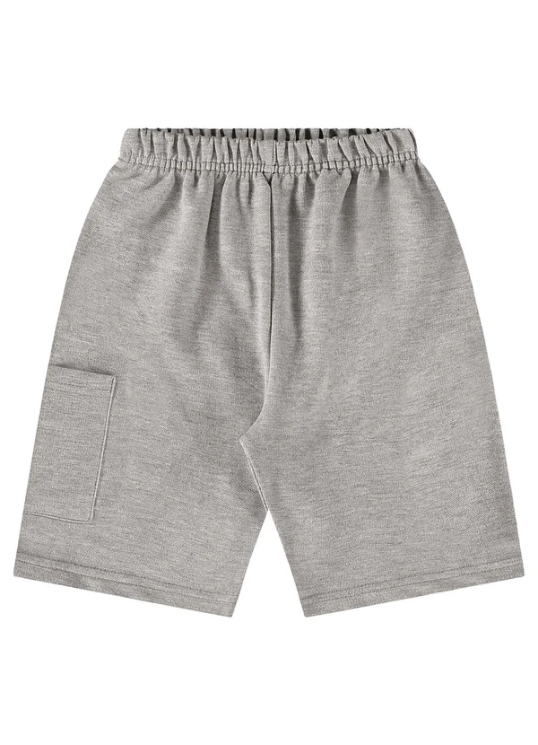 Bee Loop - Bermuda Infantil em Moletom Cinza 2