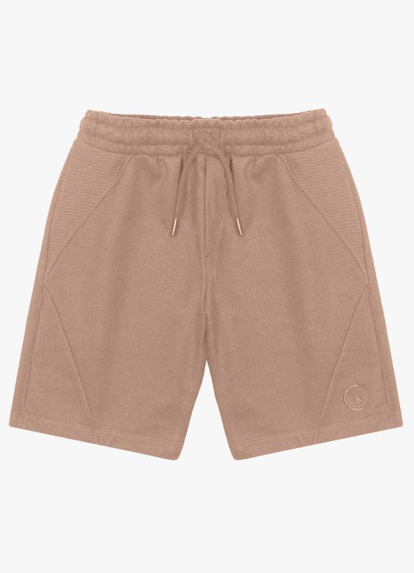 Trick Nick - Bermuda Infantil em Moletom Marrom