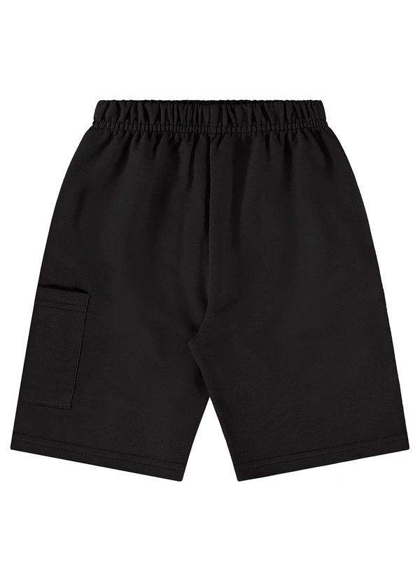 Bee Loop - Bermuda Infantil em Moletom Preto 2