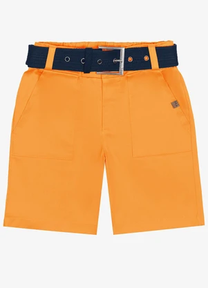 Trick Nick - Bermuda Infantil em Sarja Amarelo - TRICK NICK