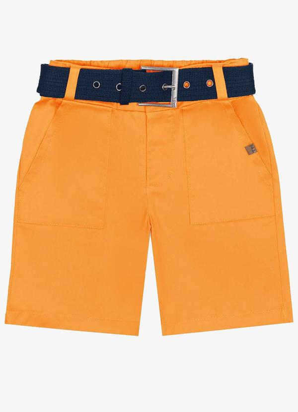 Trick Nick - Bermuda Infantil em Sarja Amarelo