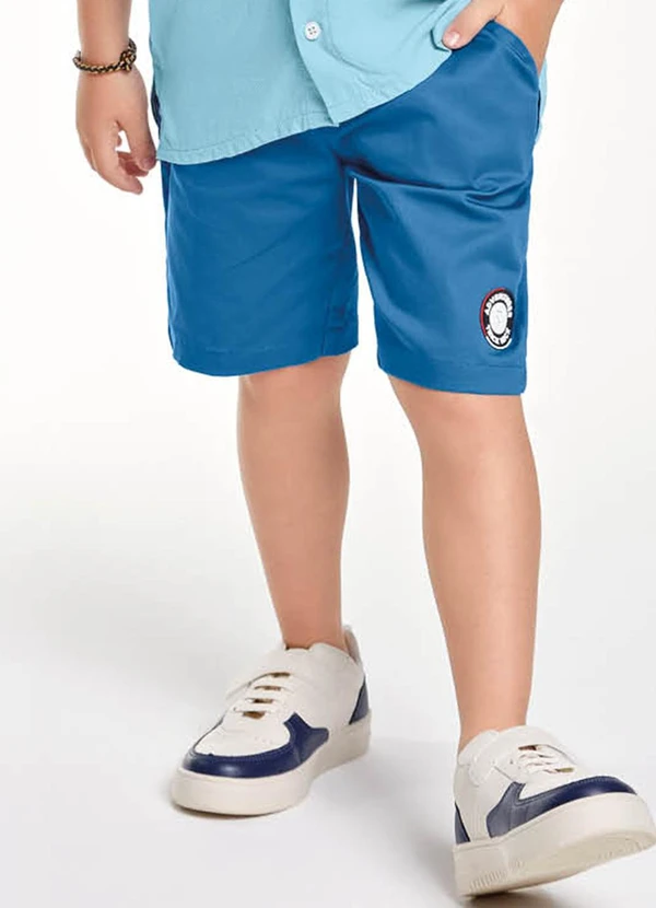 Trick Nick - Bermuda Infantil em Sarja Azul