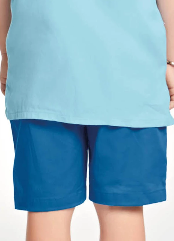 Trick Nick - Bermuda Infantil em Sarja Azul 2