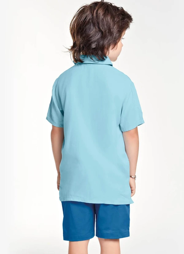 Trick Nick - Bermuda Infantil em Sarja Azul 4